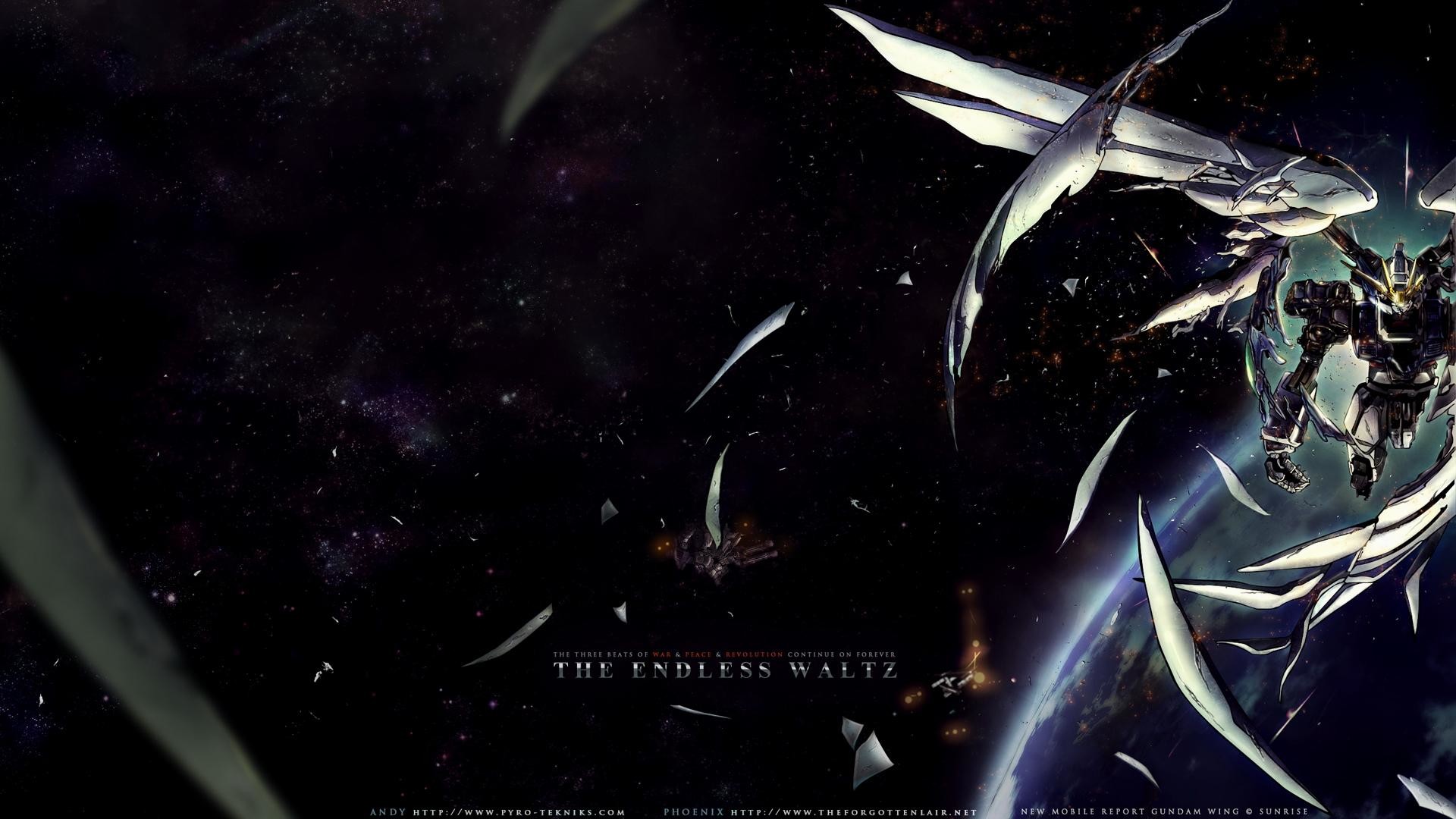Wing Gundam Zero, Mobile Suit Gundam Wing: Endless Waltz, Spazio, Mecha, sfondo 16:9 Full HD
