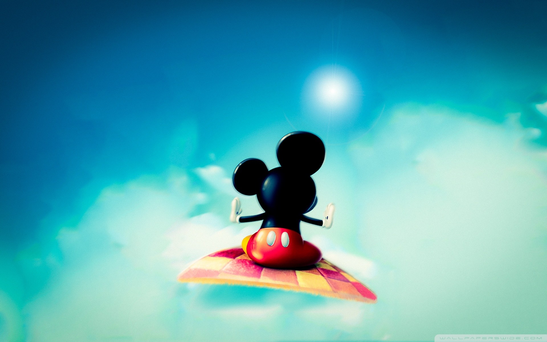 Topolino, Disney, Tappeto volante, Cielo, Full HD, sfondo per desktop