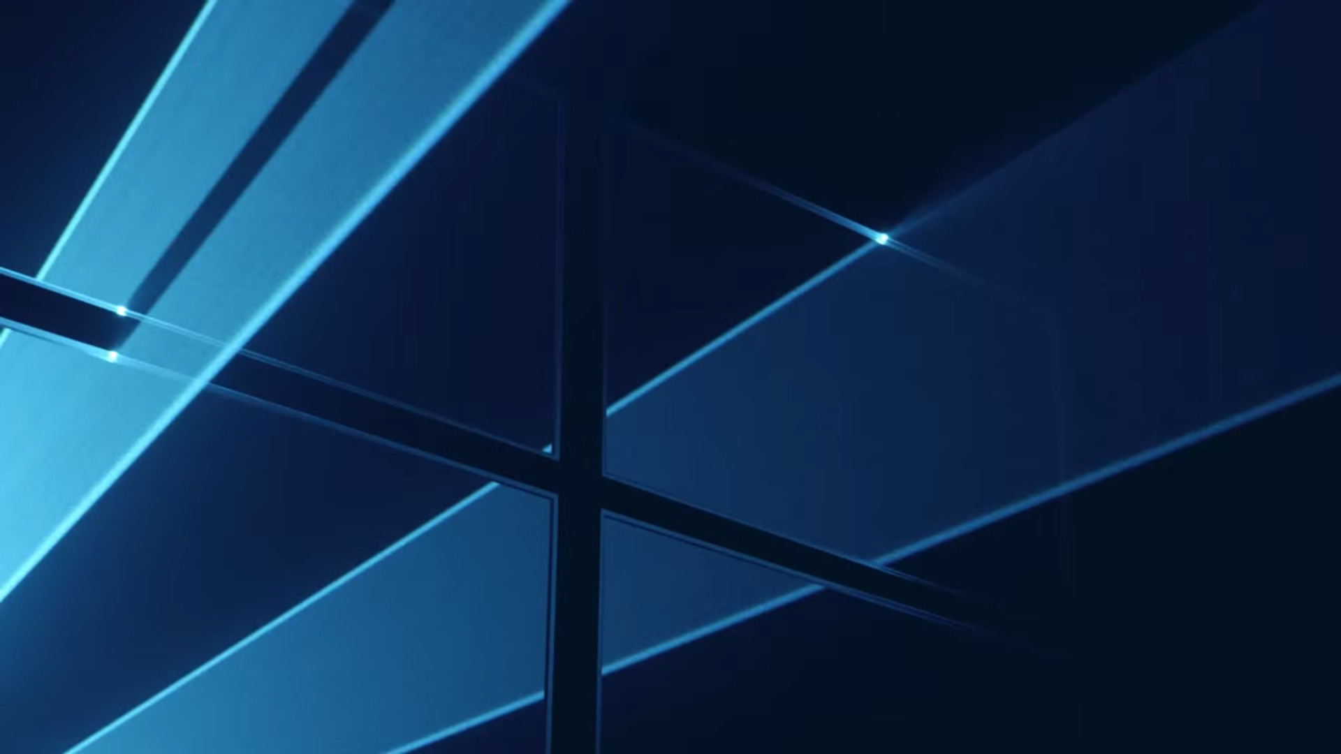 Windows 10, Raggi di luce, Blu scuro, Astratto, 1920x1080, sfondo per PC