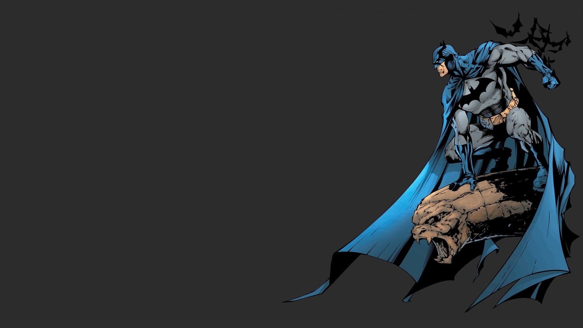 Batman, DC Comics, Gotham, Fumetto, Sfondo grigio, Full HD, wallpaper per portatile