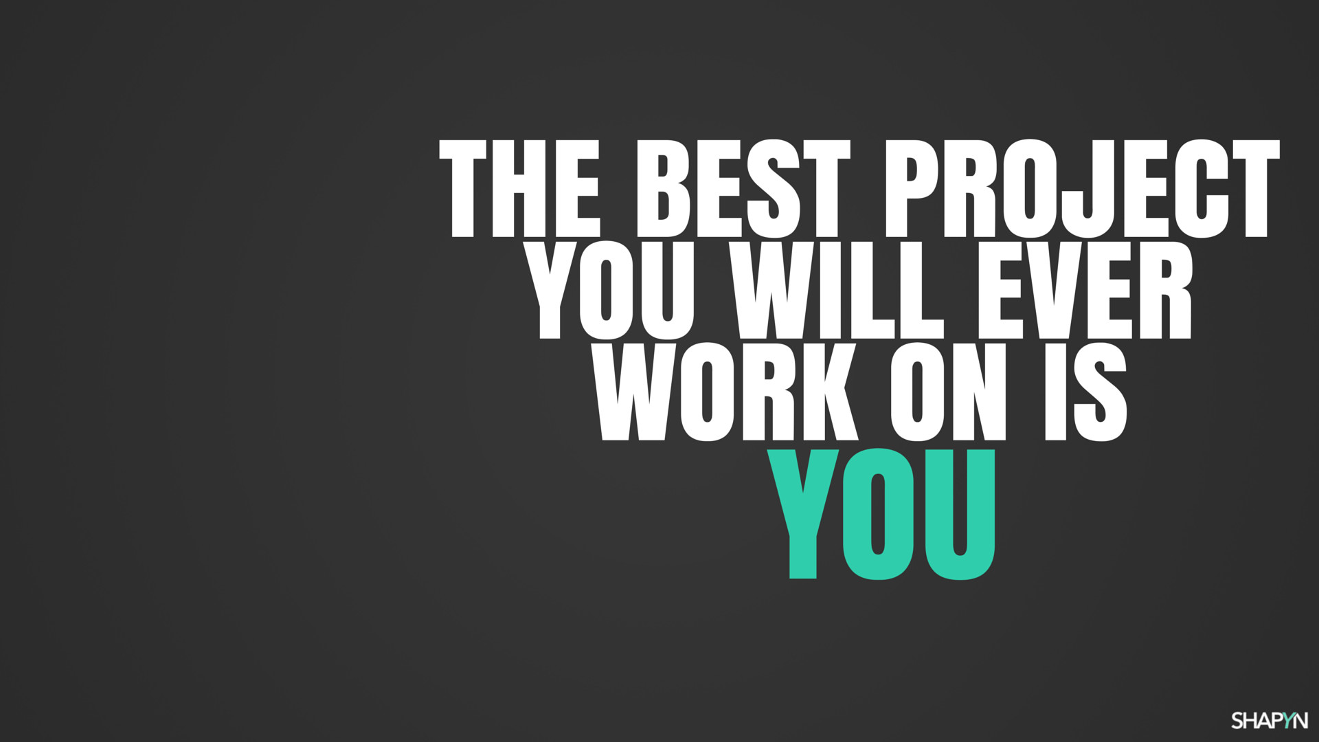Frase motivazionale, Tipografia, Sfondo grigio scuro, 16:9 Full HD, wallpaper widescreen