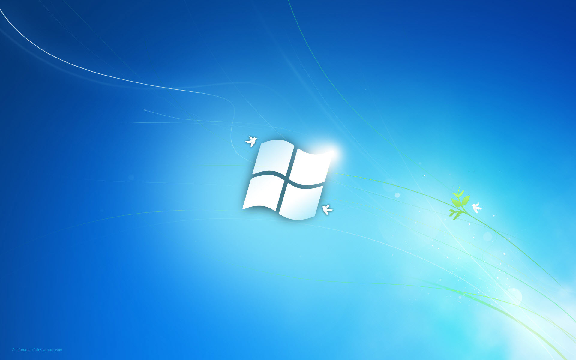 Windows 7, Logo Windows, Harmony, Blu, 1920x1200, sfondo per PC