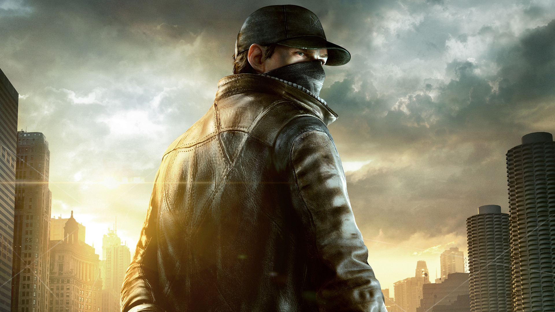 Aiden Pearce, Watch Dogs, Chicago, Grattacieli, Full HD, wallpaper per portatile