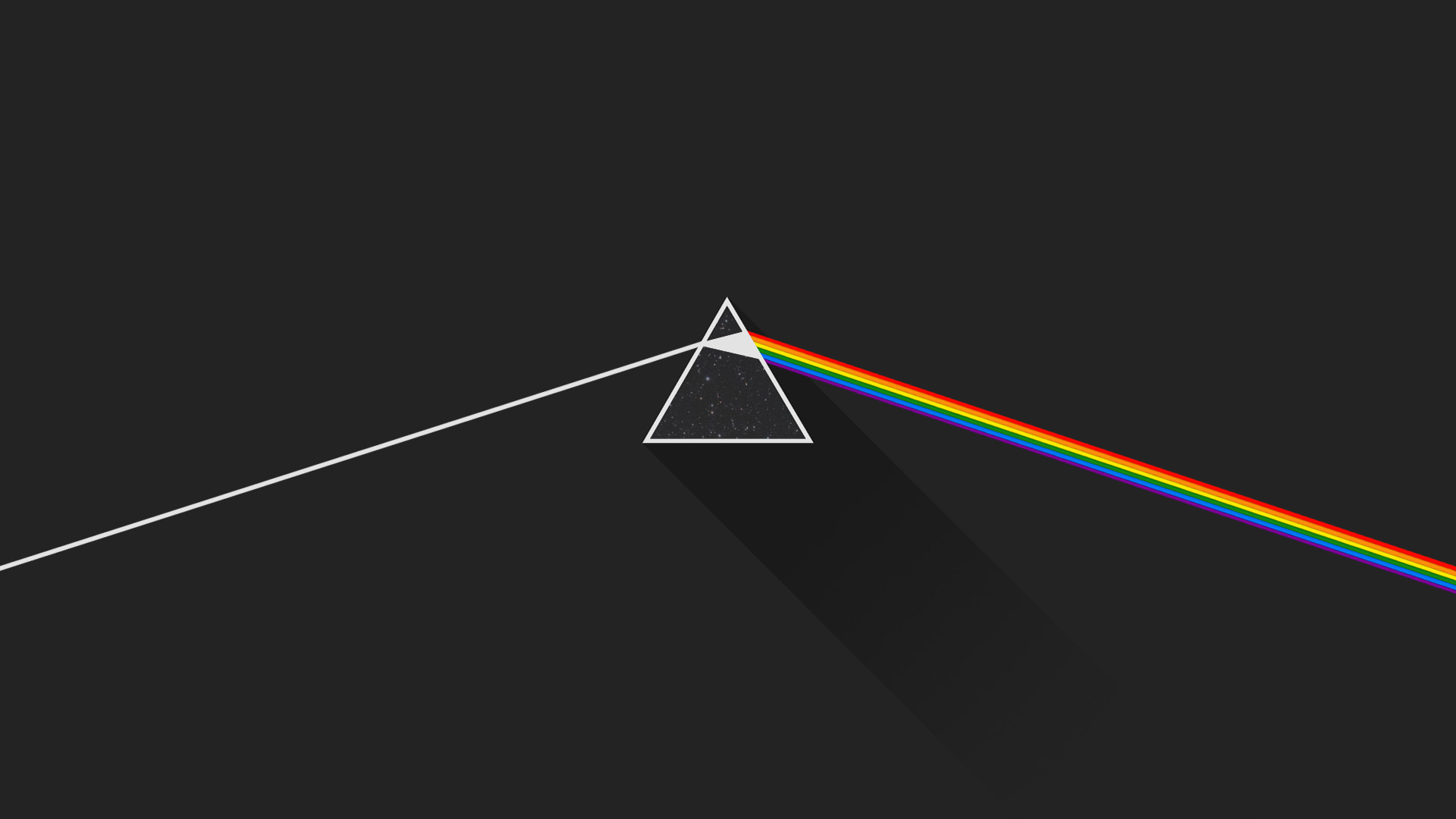 The Dark Side of the Moon, Pink Floyd, Prisma, Spettro, Sfondo grigio, wallpaper per portatile