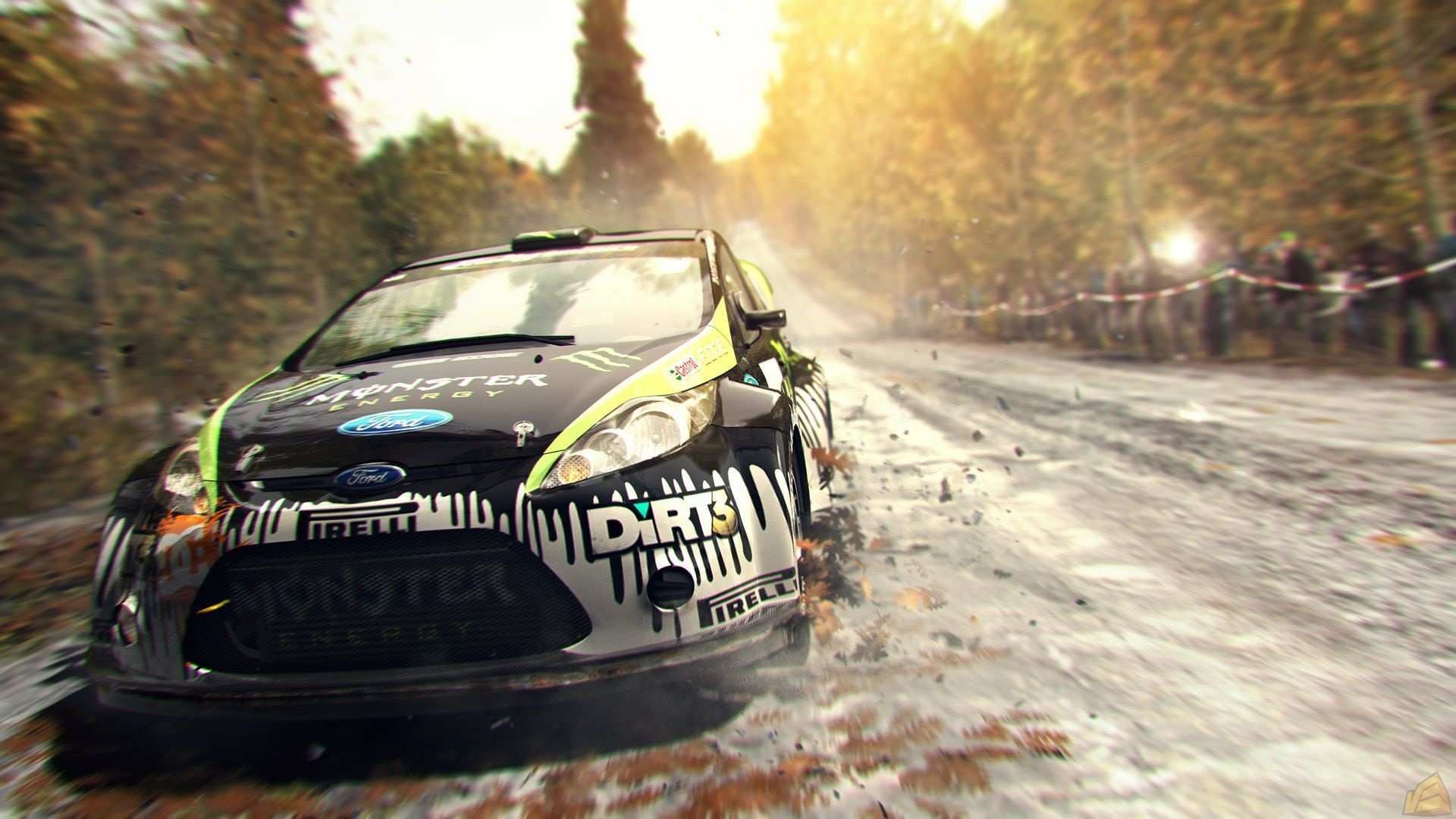 DiRT 3, Ford Fiesta RS WRC, Monster Energy, Rally, sfondo desktop PC