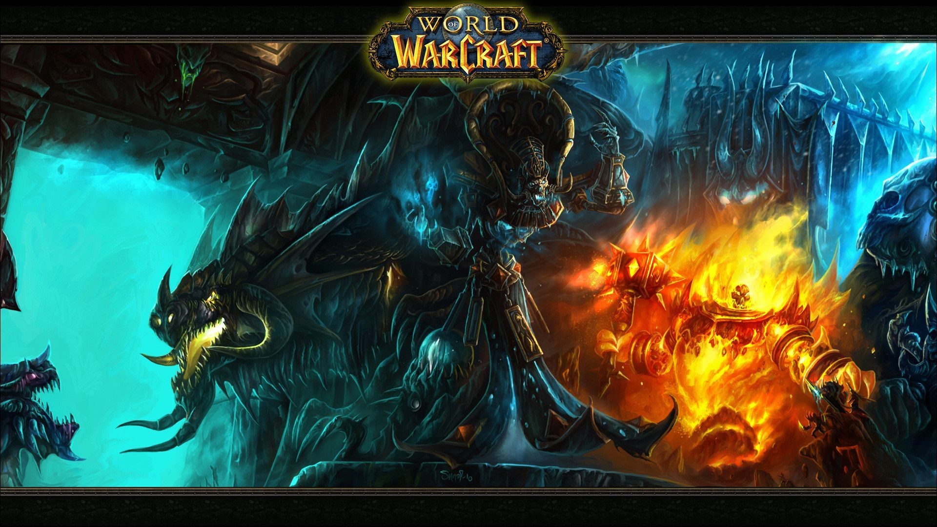 World of Warcraft, Warcraft, Ragnaros, Battaglia, Fuoco e ghiaccio, wallpaper per portatile