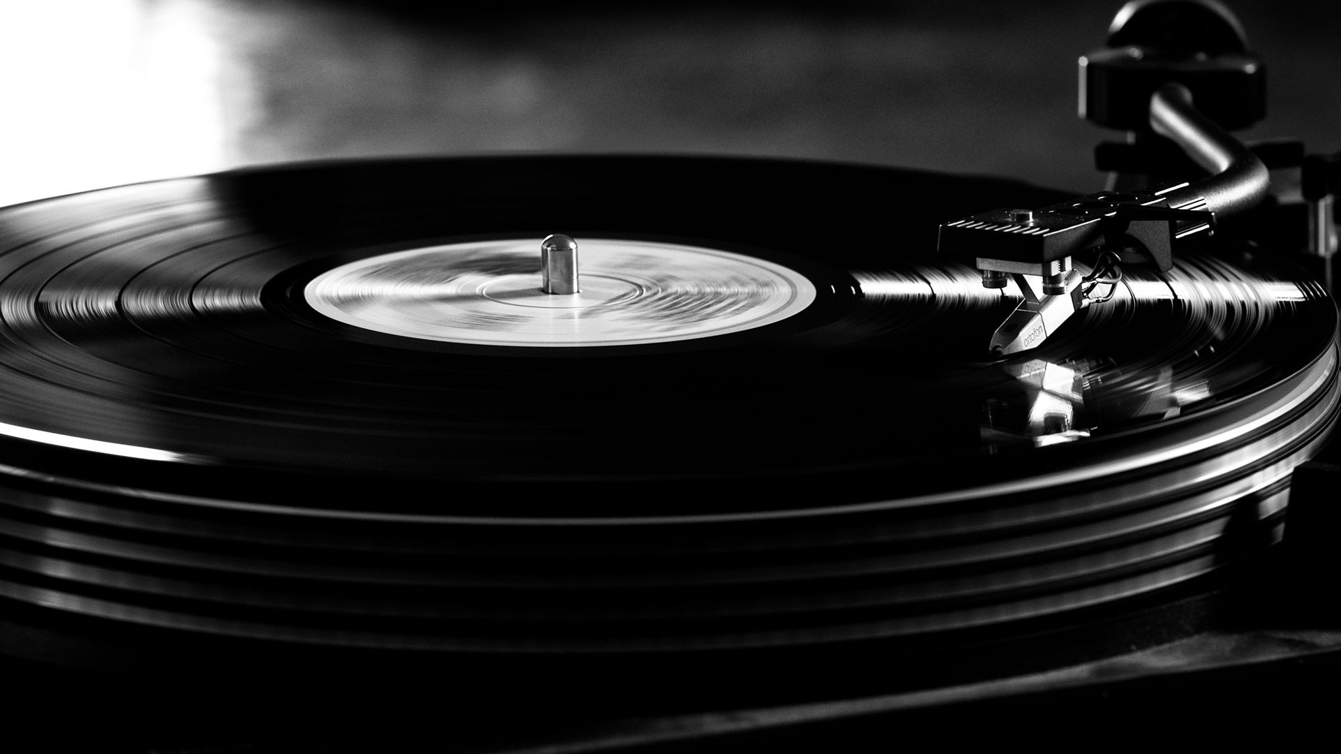Giradischi, Disco in vinile, Bianco e nero, Full HD, sfondo desktop
