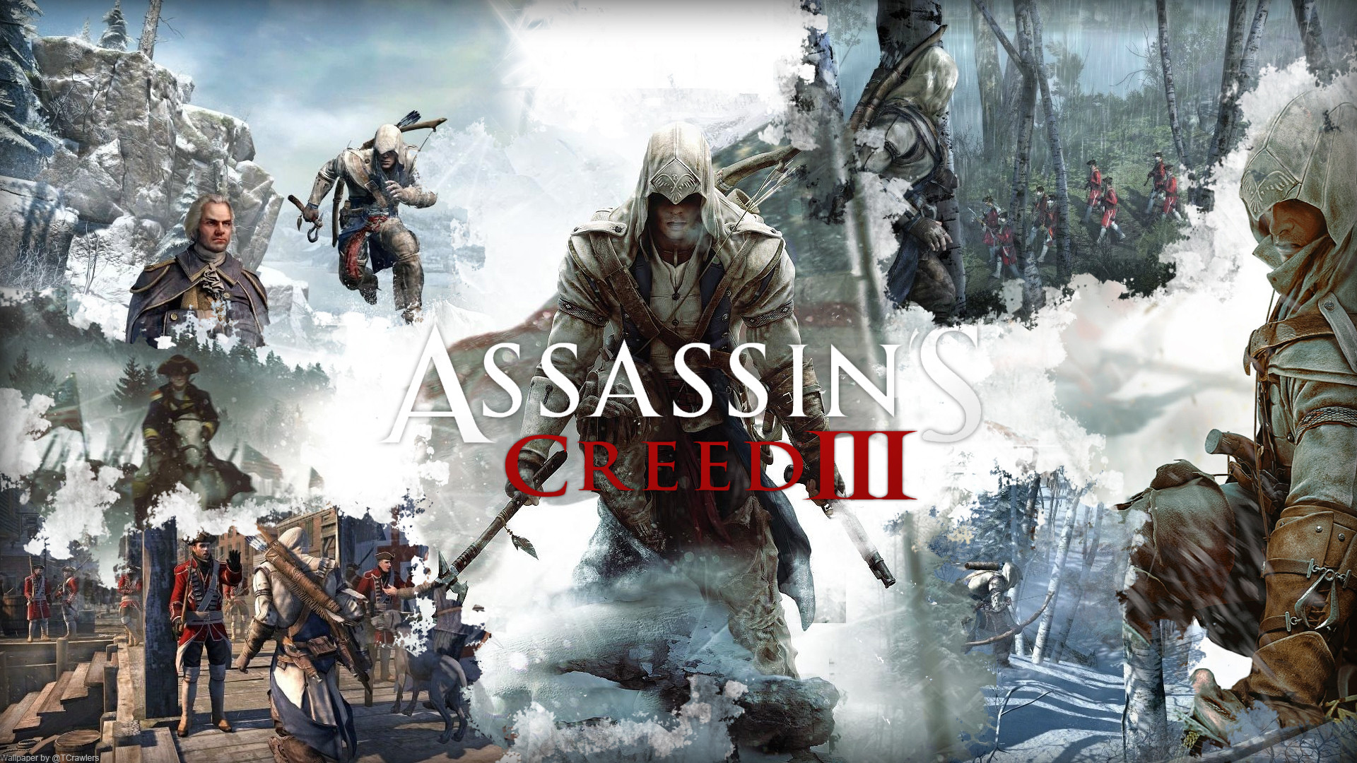 Assassin's Creed III, Connor Kenway, Logo, Collage, 1920x1080, immagine di sfondo