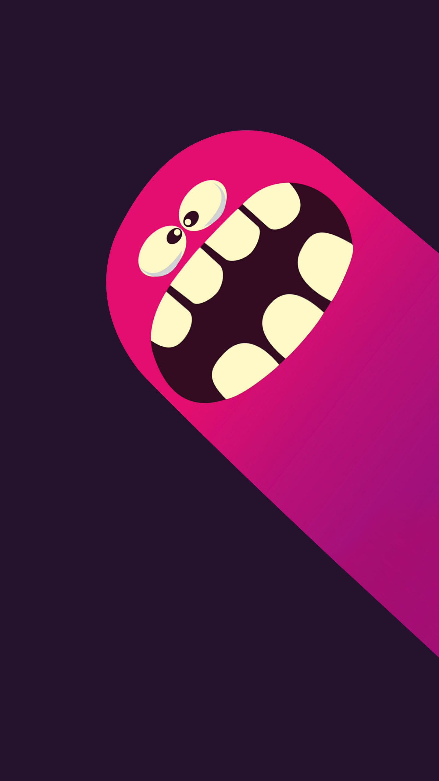Mostro, Bocca, Rosa, Minimalismo, Illustrazione, sfondo per Samsung Galaxy S7