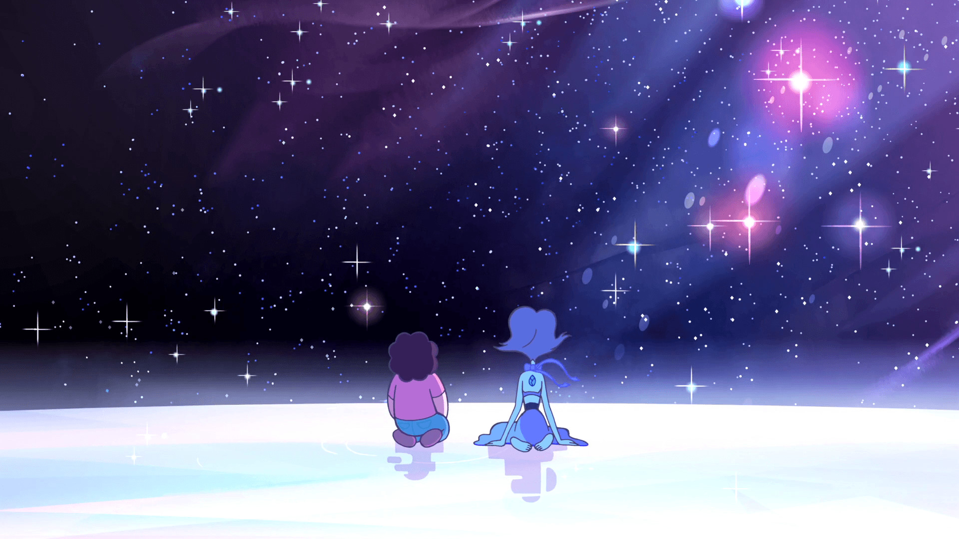 Steven, Lapislazzuli, Steven Universe, Cielo stellato, Notte, Full HD, sfondo per portatile