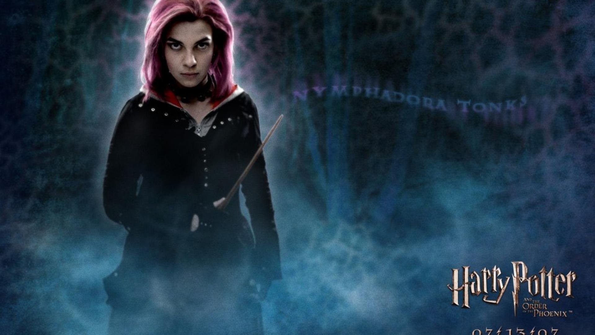 Ninfadora Tonks, Natalia Tena, Harry Potter e l'Ordine della Fenice, Capelli rosa, Toni blu, sfondo 1080p