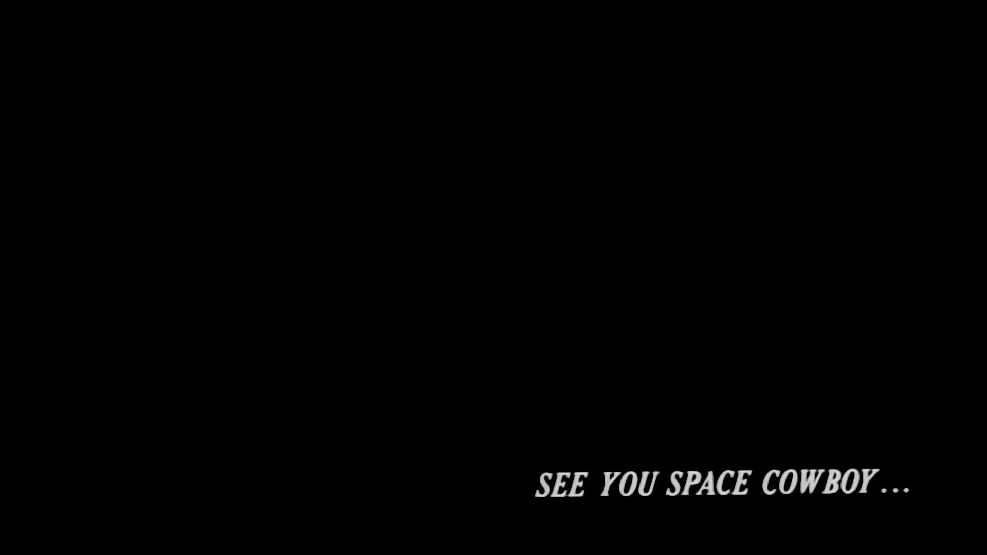 Cowboy Bebop, See You Space Cowboy, Sfondo nero, Minimalismo, Full HD, wallpaper per PC