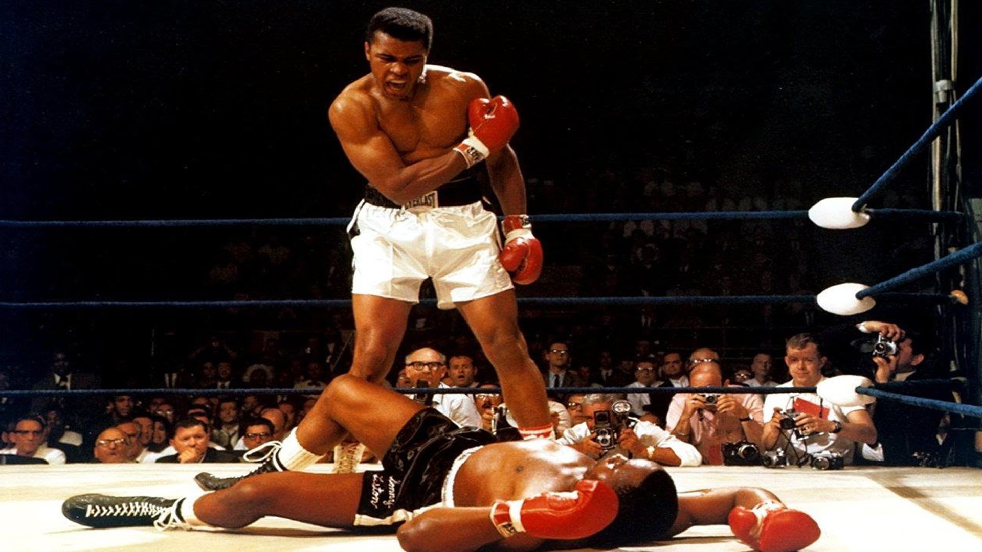 Muhammad Ali, Sonny Liston, Ali-Liston 1965, Ring, Full HD, wallpaper per PC
