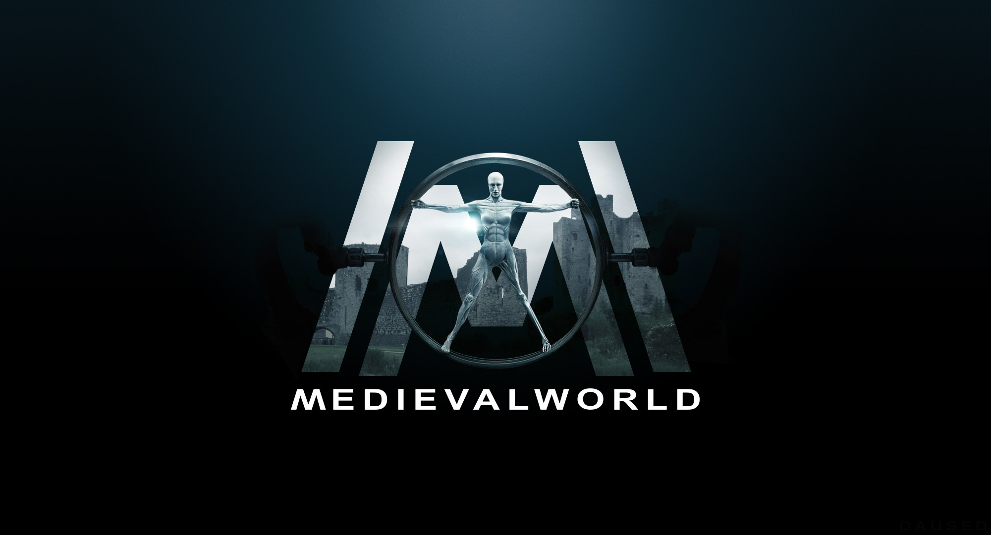 Medievalworld, Westworld, Uomo vitruviano, Logo, Full HD, sfondo per PC e portatile