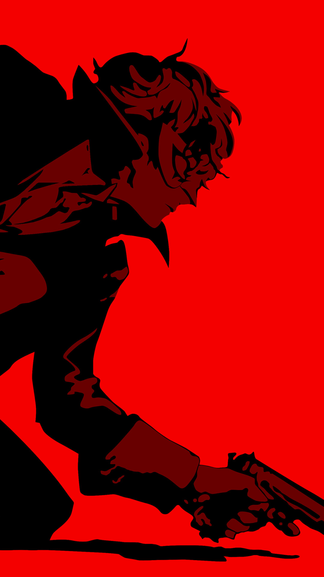 Joker, Persona 5, Silhouette, Pistola, Full HD, sfondo per iPhone e Android