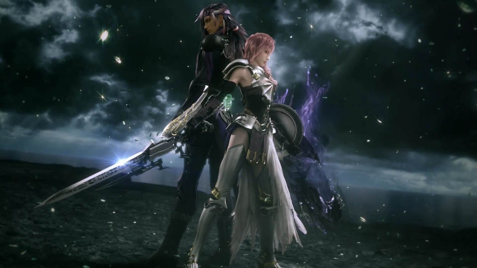 Caius Ballad, Lightning, Final Fantasy XIII-2, Spada, Notte, Full HD, sfondo per PC e portatile