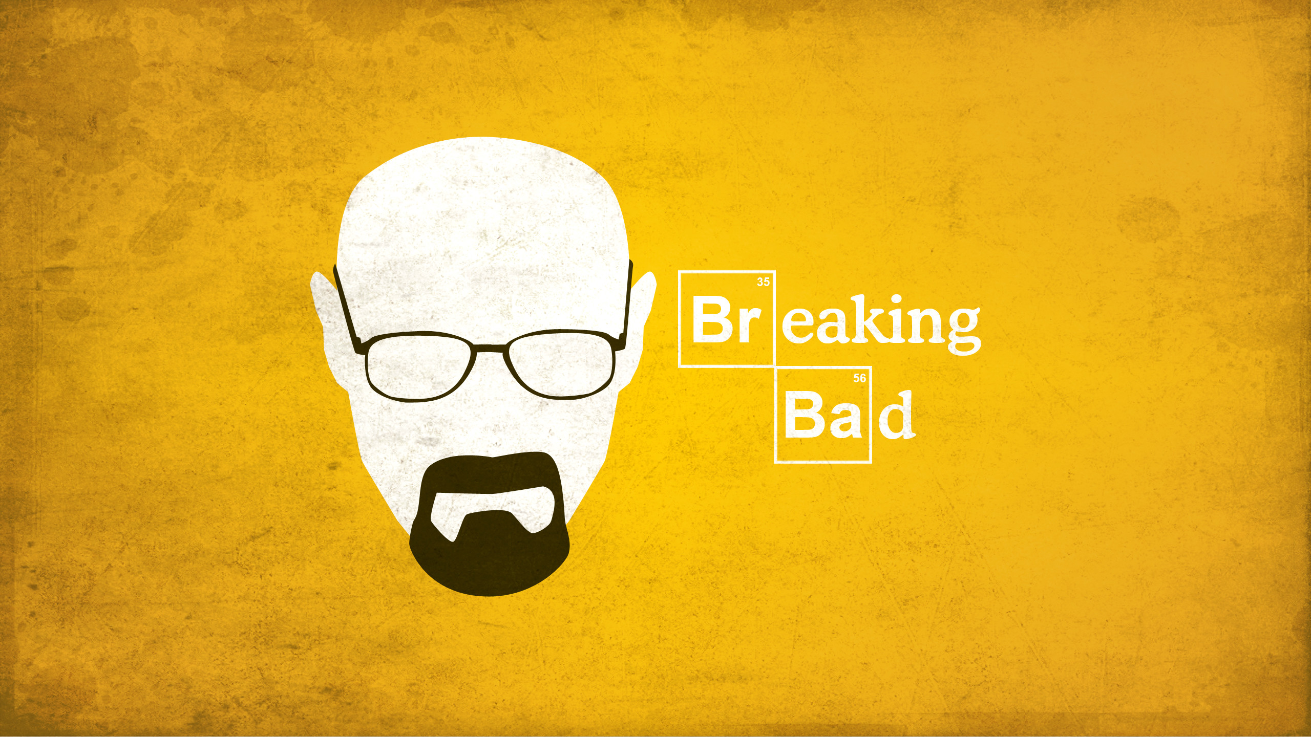 Heisenberg, Breaking Bad, Logo, Minimalista, Giallo, 16:9 2K, sfondo widescreen