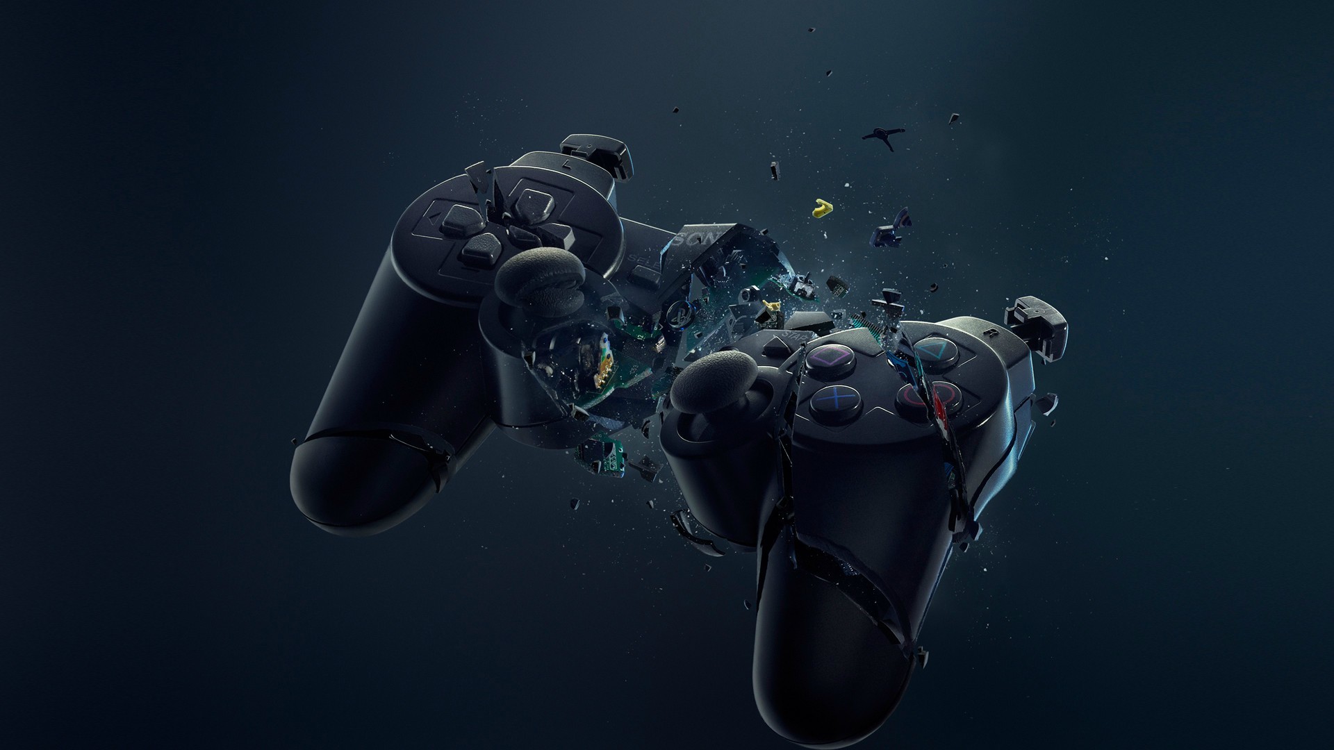 Controller PlayStation, DualShock 3, Frammenti, 1920x1080, sfondo per PC