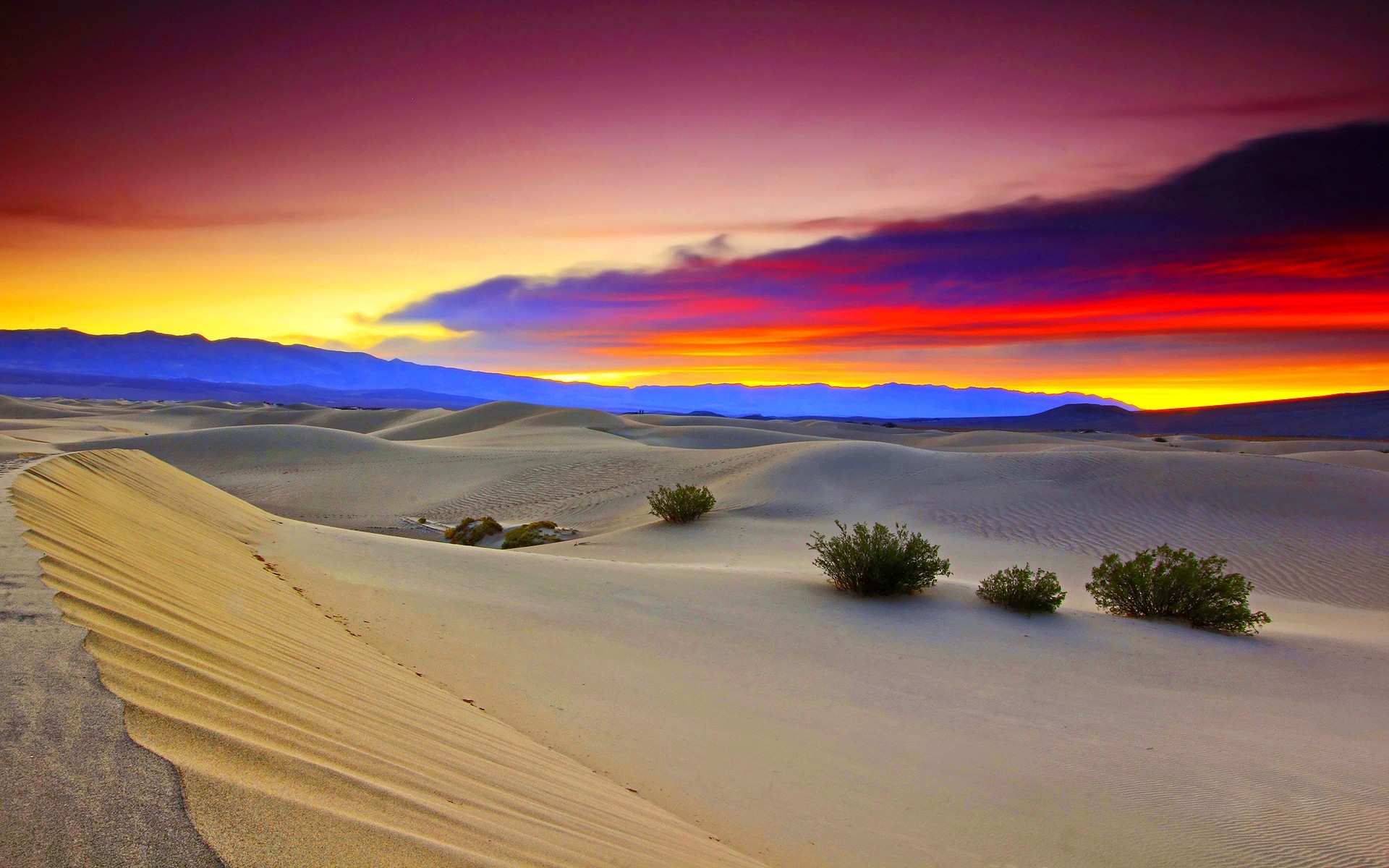 Dune, Deserto, Tramonto, Cielo colorato, 1920x1200, wallpaper desktop
