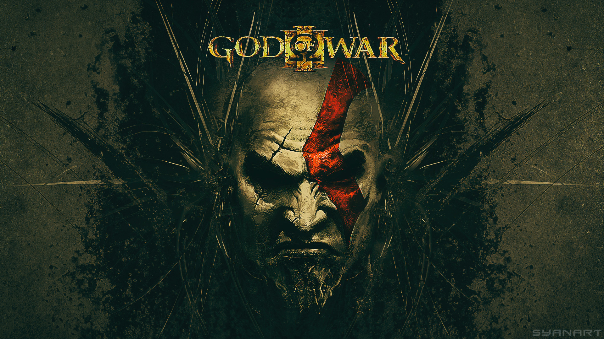 Kratos, God of War III, Logo, Ritratto, Full HD, sfondo desktop