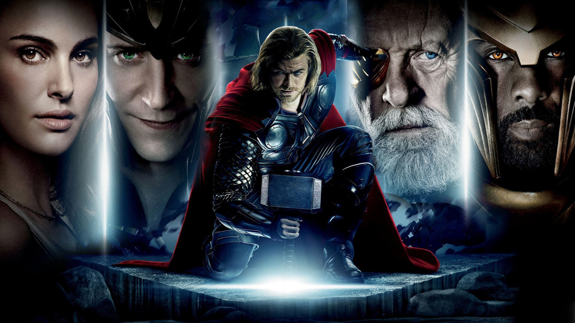 Thor, Chris Hemsworth, Loki, Tom Hiddleston, Natalie Portman, Odino, Anthony Hopkins, Heimdall, sfondo per PC