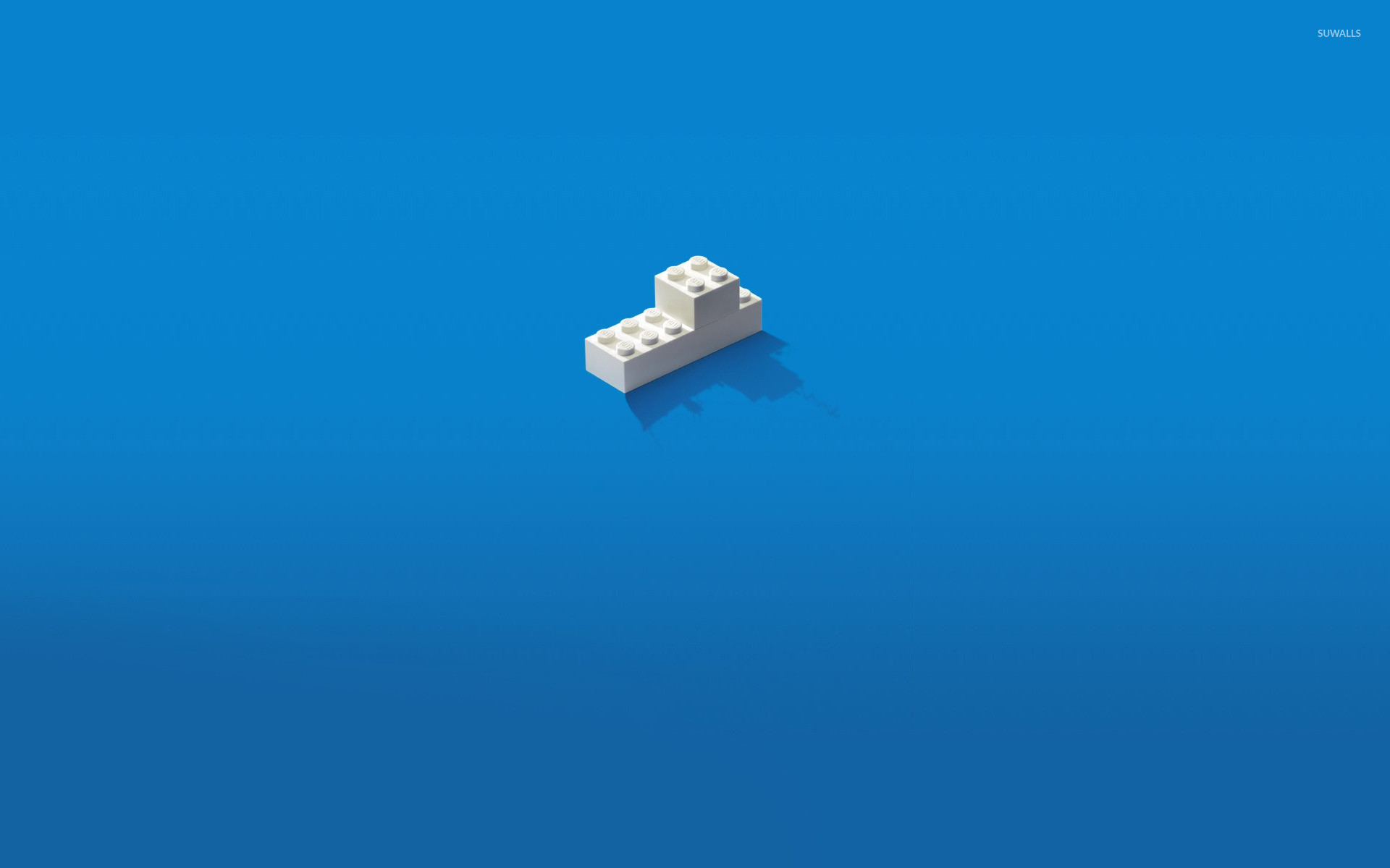 Mattoncini LEGO, Barca, Minimalismo, Sfondo blu, 1920x1200, wallpaper desktop