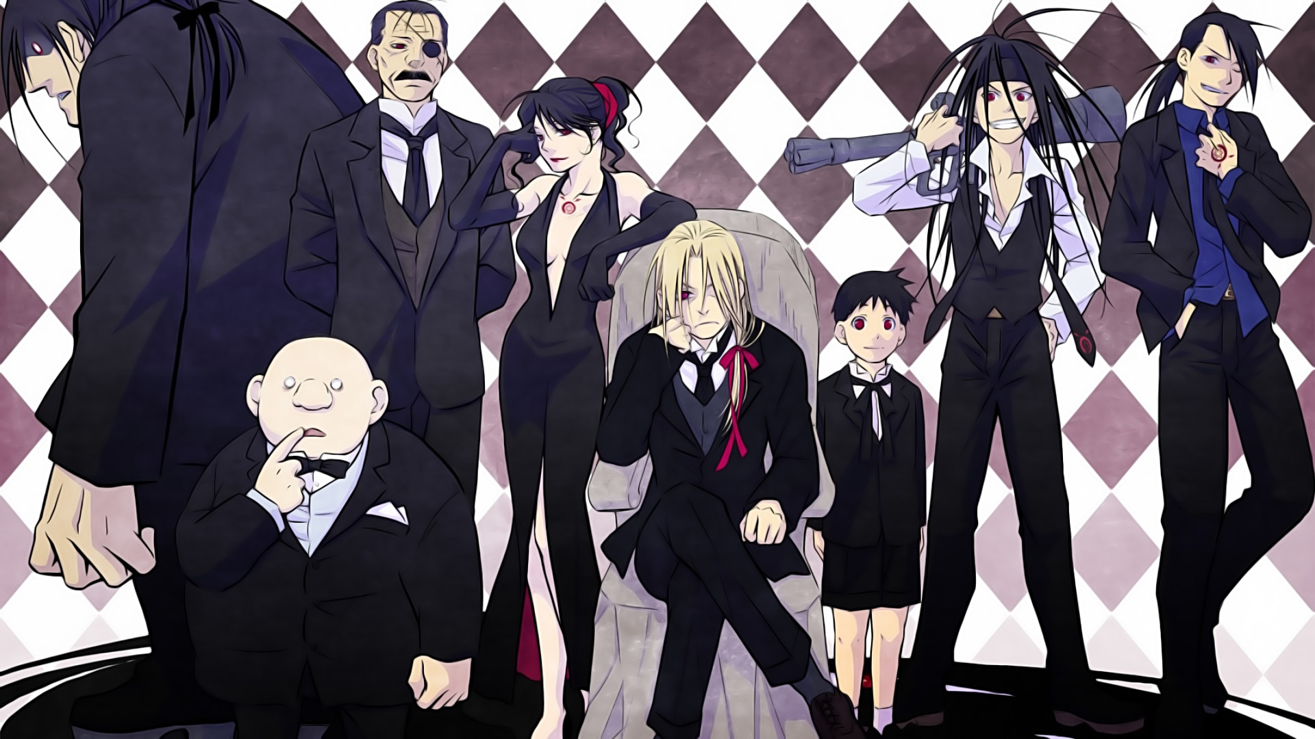 Fullmetal Alchemist, Homunculus, Edward Elric, Lust, Envy, Gluttony, sfondo 1920x1080 per PC