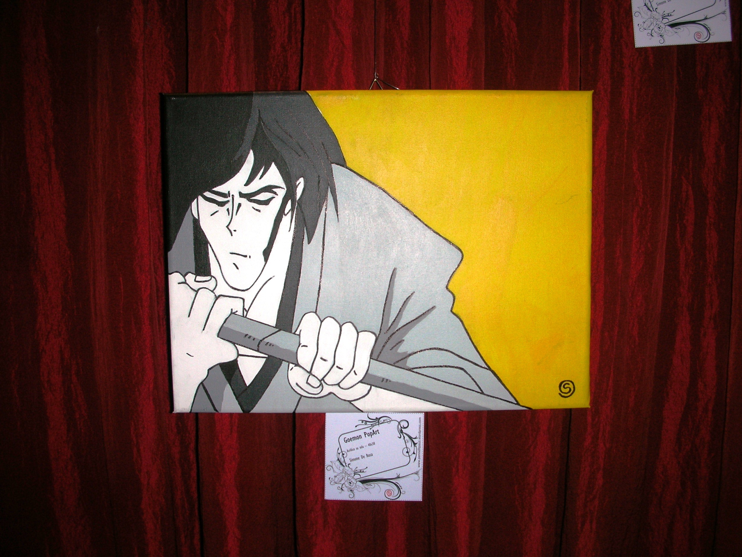 Goemon Ishikawa, Lupin III, Quadro pop art, Katana, sfondo per iPad e tablet