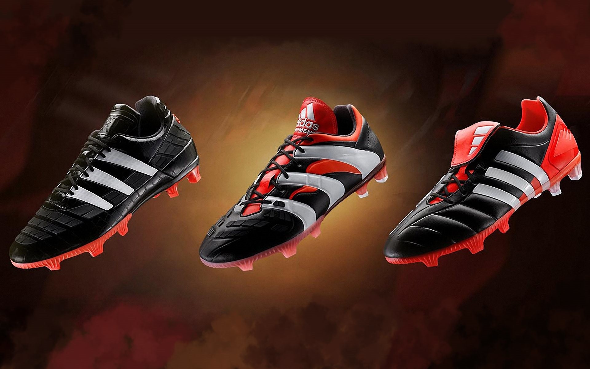 Adidas Predator, Scarpe da calcio, Rosso e nero, 16:10 Full HD, sfondo widescreen