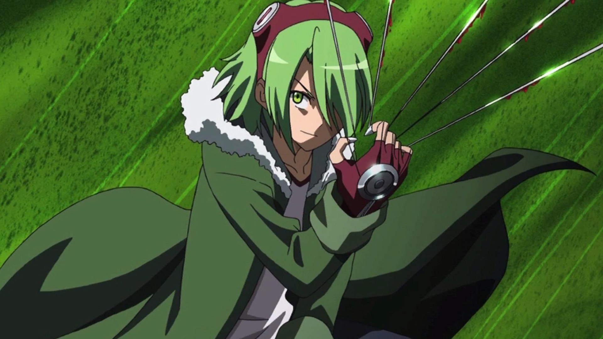 Lubbock, Cross Tail, Akame ga Kill!, Fili, Verde, Full HD, sfondo desktop