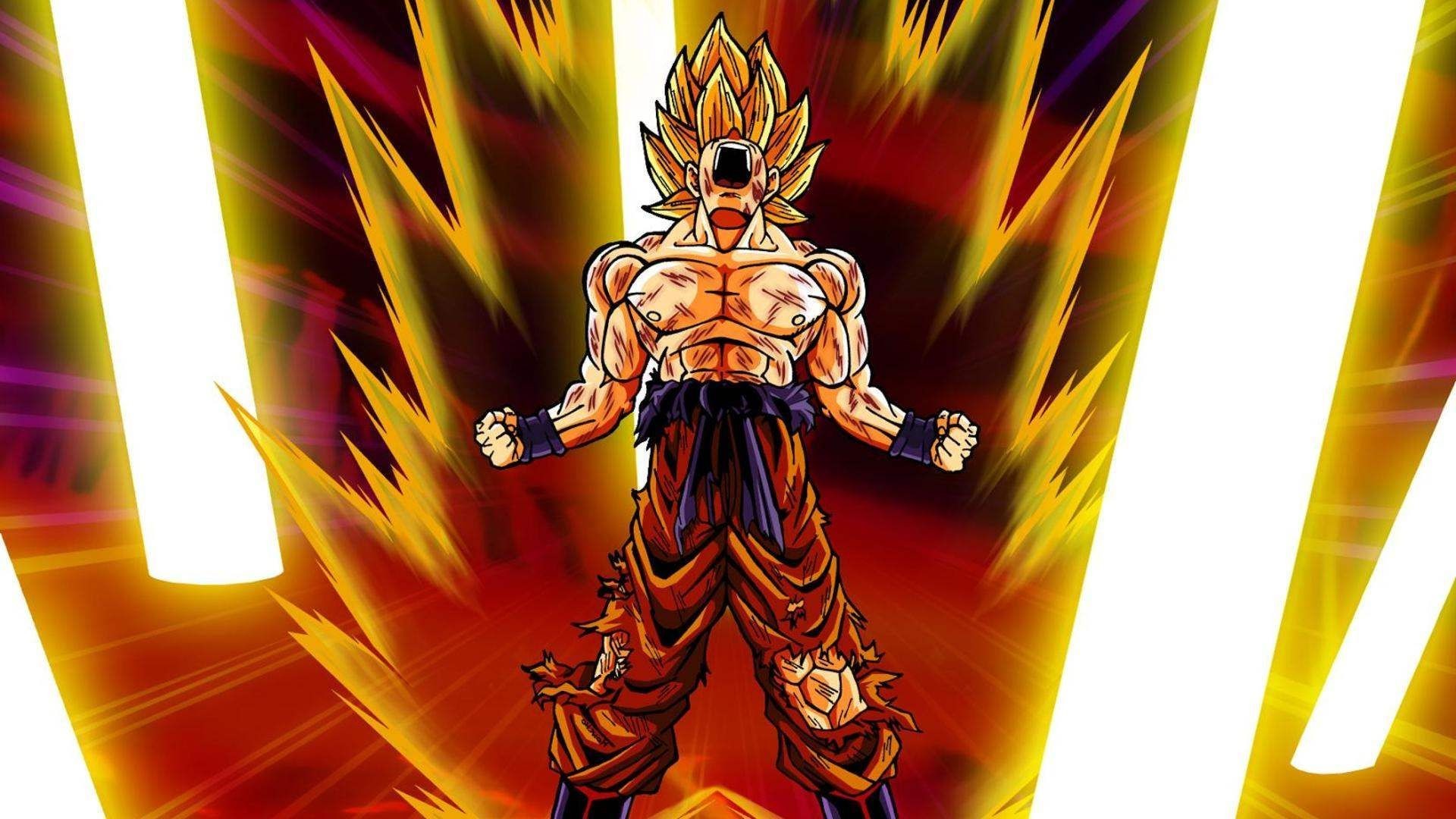 Goku, Super Saiyan, Aura, Dragon Ball Z, 16:9 Full HD, sfondo widescreen