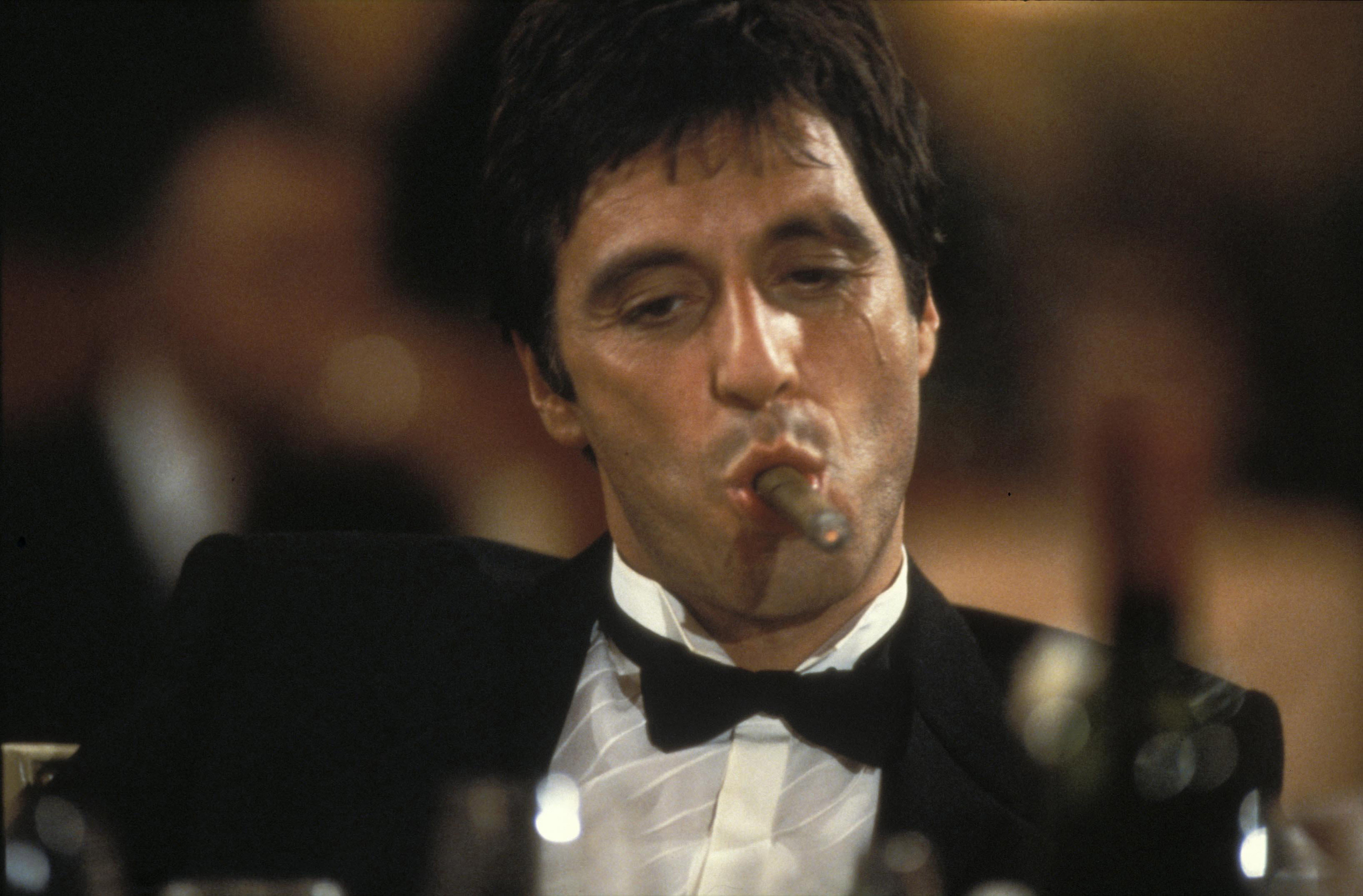 Al Pacino, Tony Montana, Scarface, Sigaro, Smoking, 2K, sfondo per PC e portatile