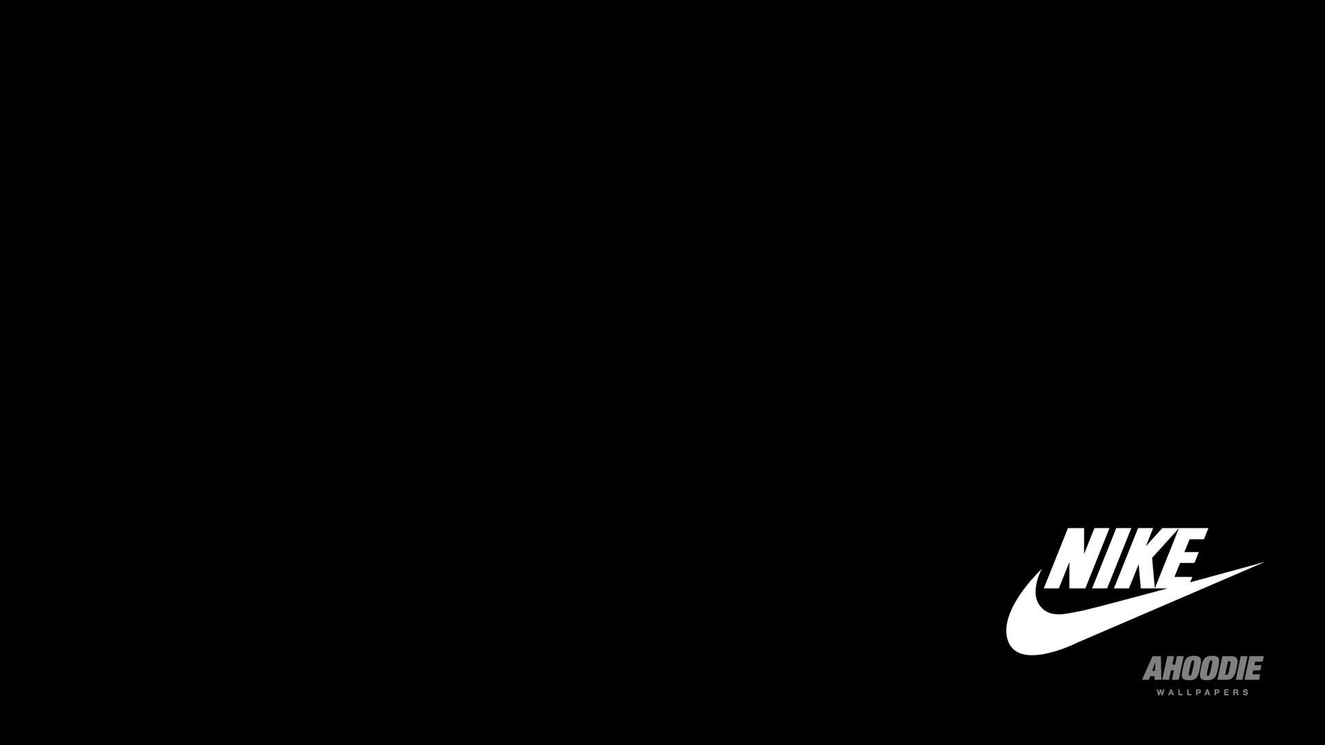 Nike, Logo, Sfondo nero, Minimalista, Full HD, wallpaper per computer