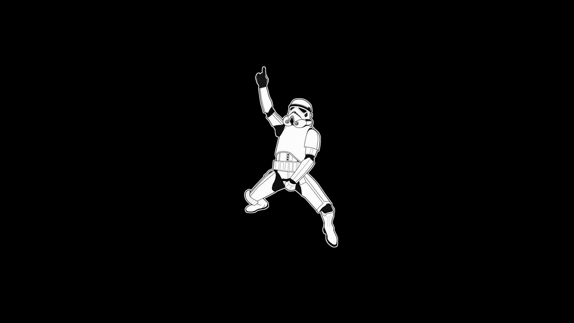 Stormtrooper, Star Wars, Danza, Minimalismo, Full HD, sfondo per PC