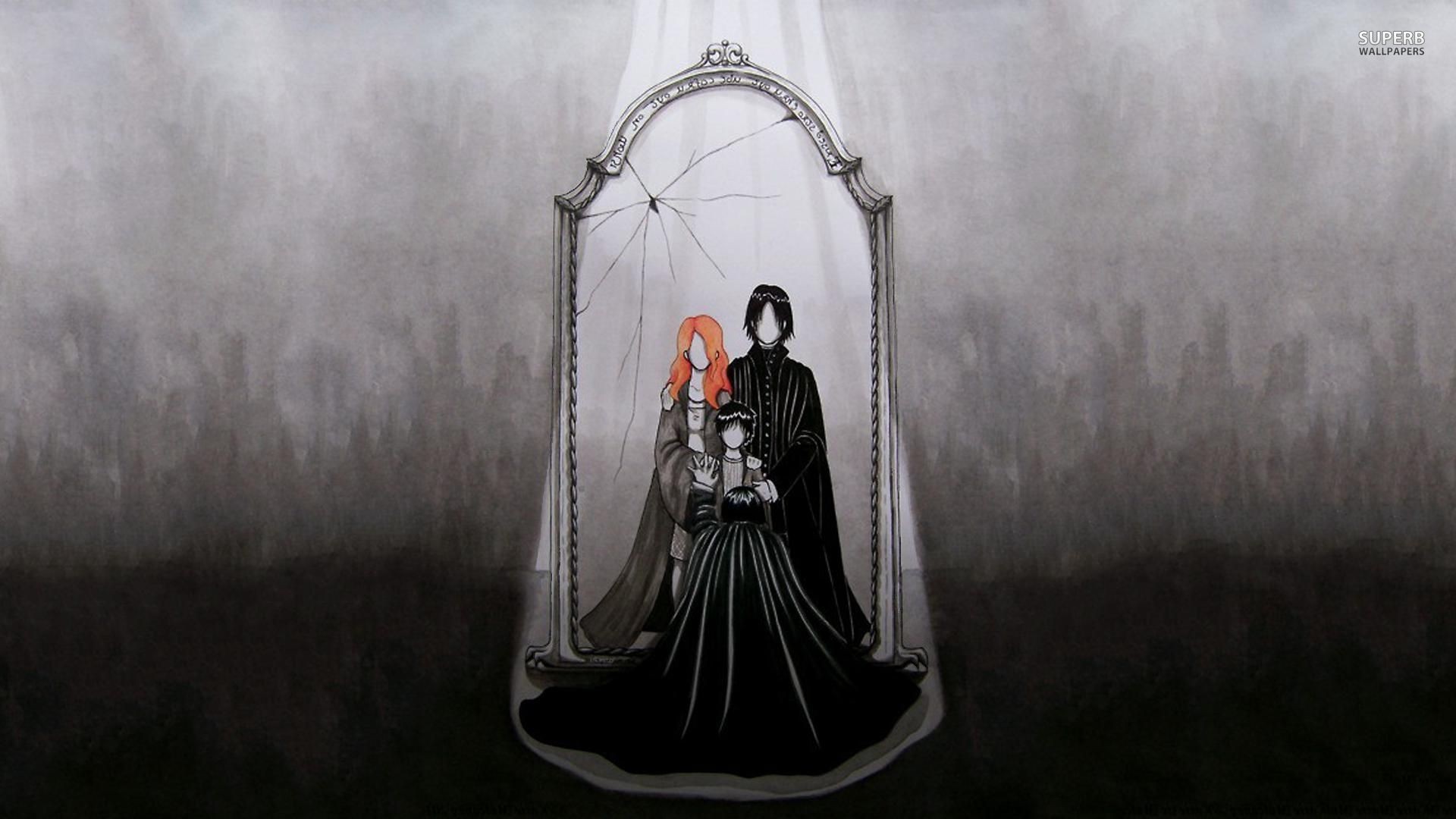 Severus Piton, Lily Potter, Specchio delle Brame, Harry Potter, Fan art, sfondo desktop 1920x1080