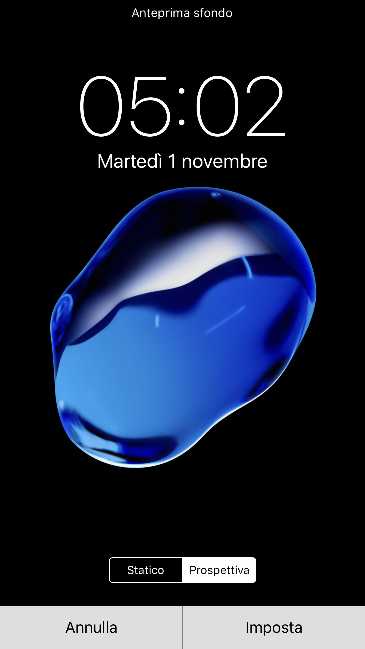 iPhone 7, Goccia blu, Schermata di blocco, Full HD, sfondo verticale per cellulare