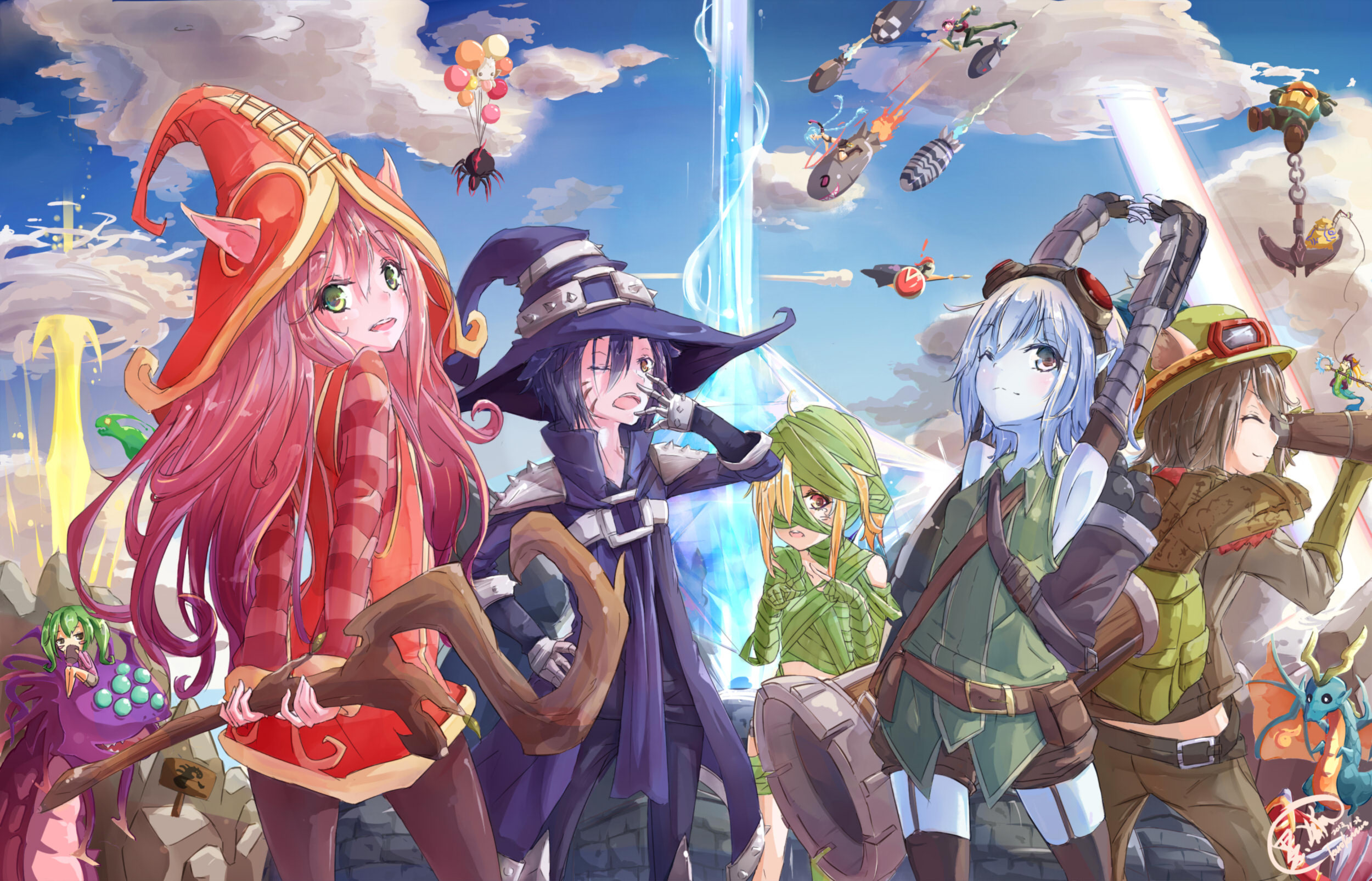 Lulu, League of Legends, Fan art, Ragazze anime, Full HD, sfondo desktop