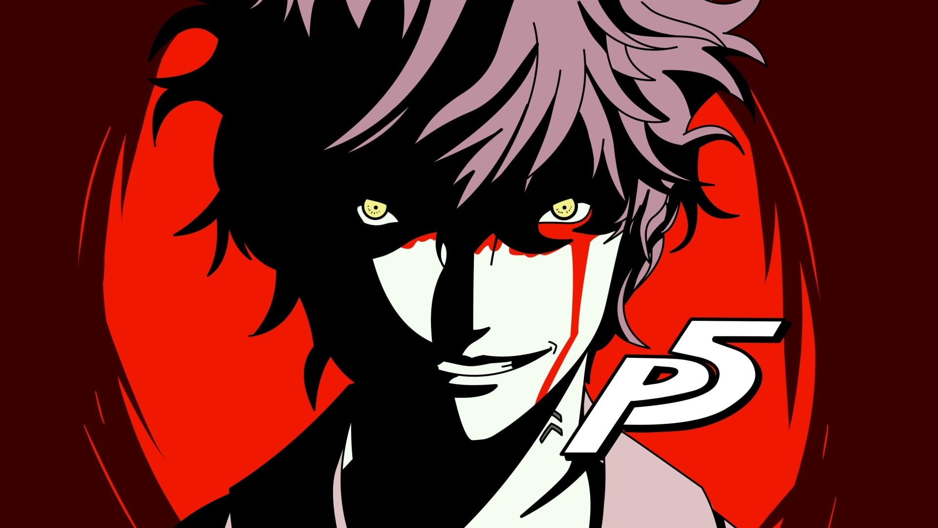 Goro Akechi, Persona 5, Logo, Occhi gialli, 1920x1080, immagine di sfondo
