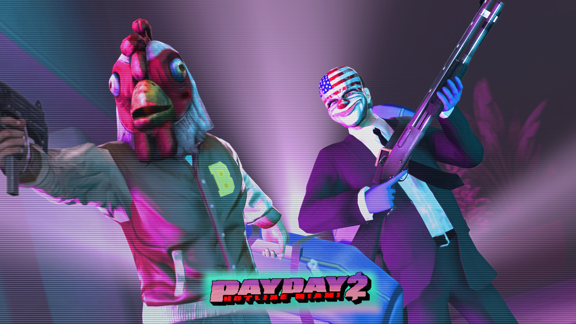 Payday 2, Hotline Miami, Jacket, Dallas, Crossover, Full HD, sfondo per portatile