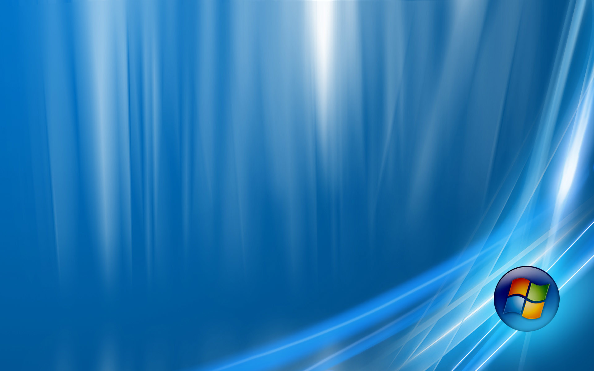 Windows Vista, Logo Windows, Blu, Onde luminose, sfondo per computer