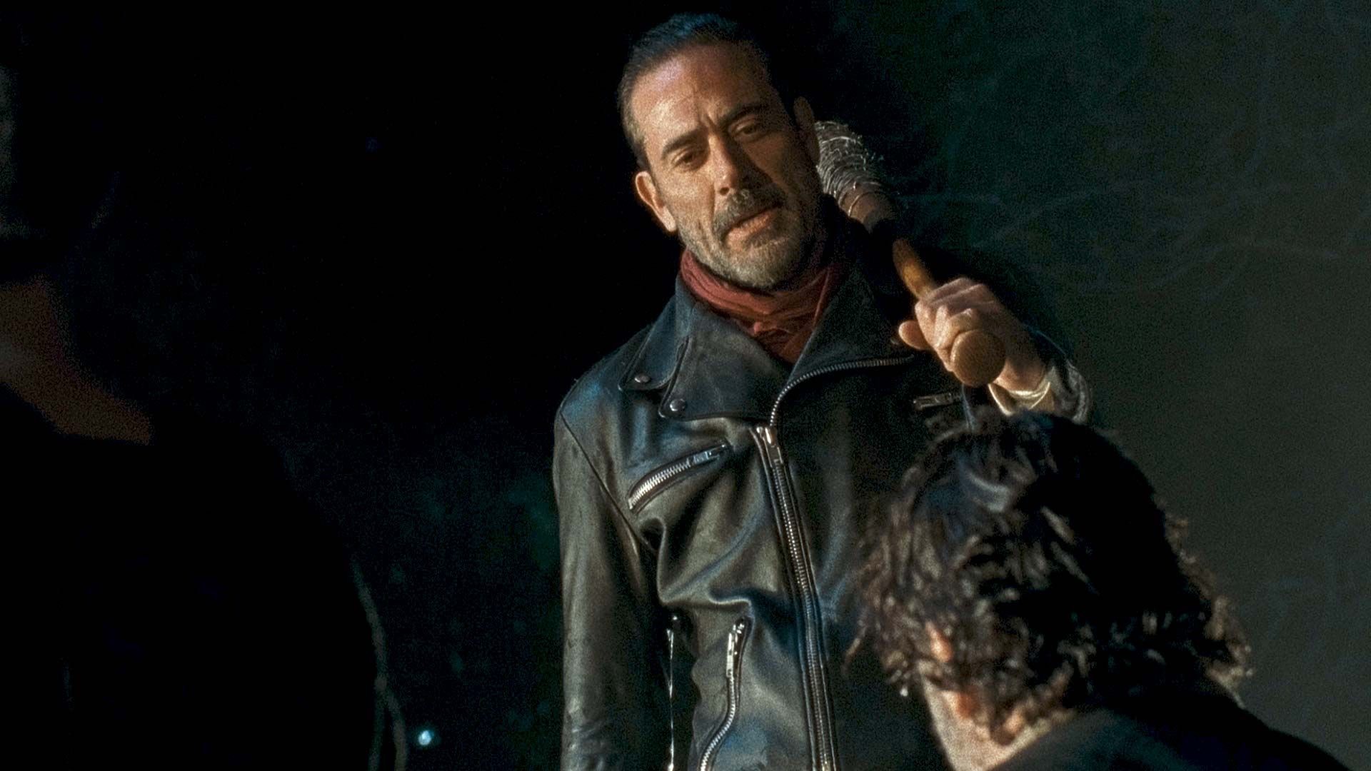 Negan, Jeffrey Dean Morgan, The Walking Dead, Lucille, Rick Grimes, sfondo Windows 11