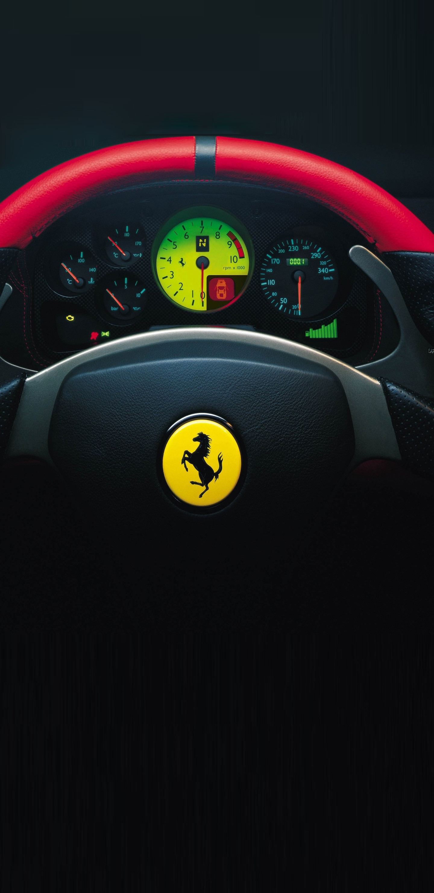 Ferrari, Volante, Cavallino rampante, Cruscotto, sfondo Samsung Galaxy