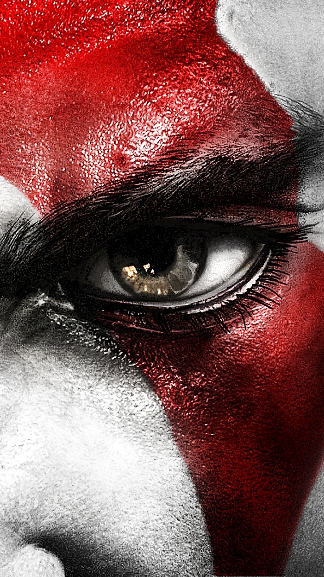 Kratos, God of War, Occhio, Primo piano, Videogioco, 1080x1920, schermata di blocco iPhone