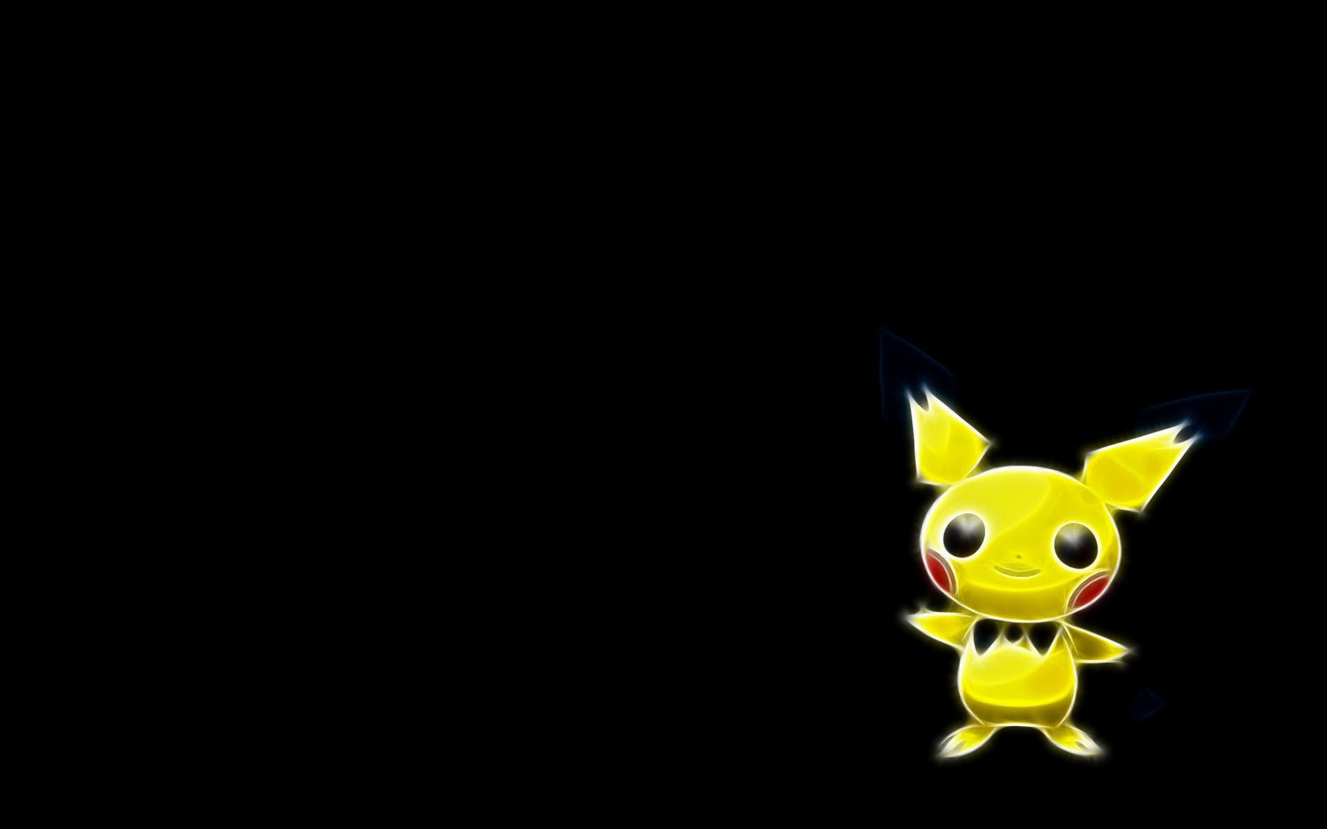 Pichu, Pokémon, Sfondo nero, 1920x1200, wallpaper desktop