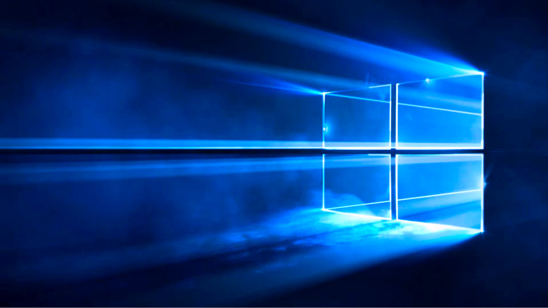 Windows 10, Hero wallpaper, Logo Windows, Blu, 1920x1080, sfondo per PC