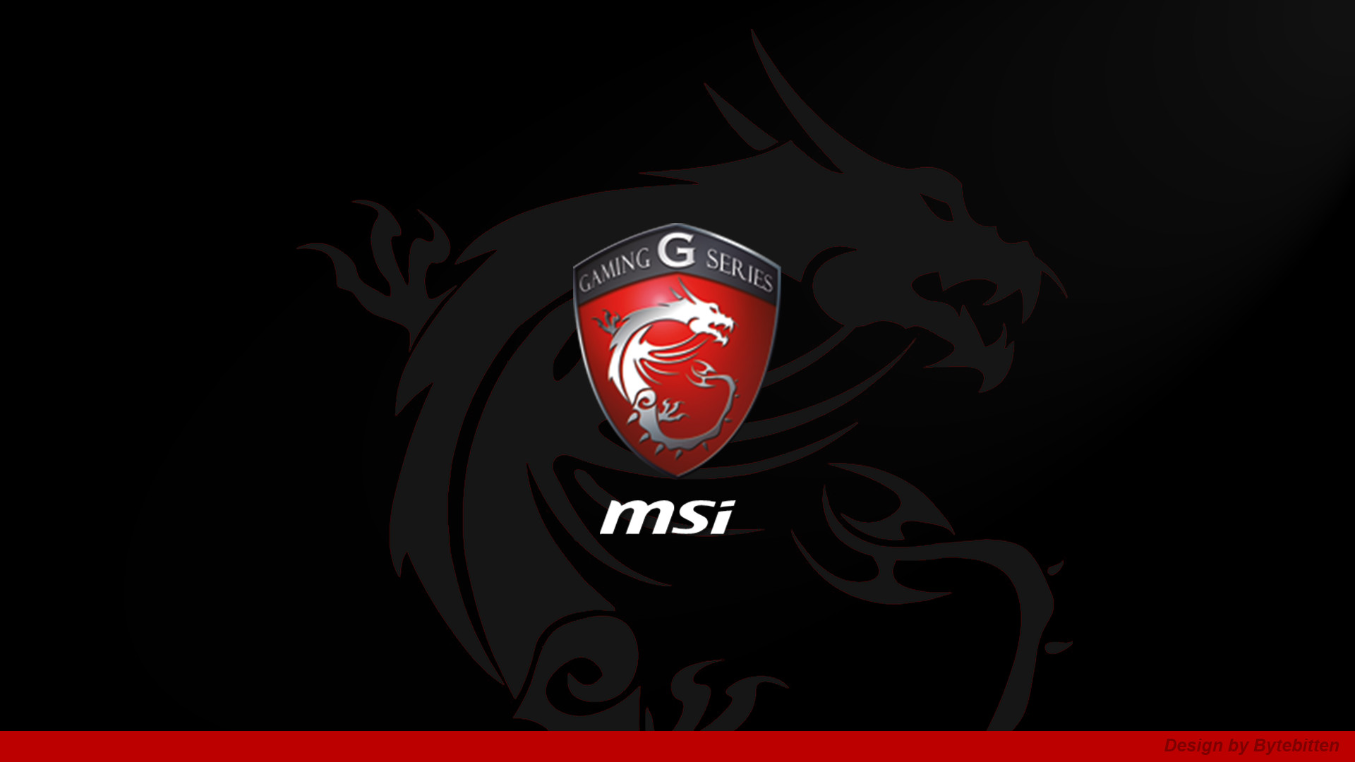 MSI Gaming, Drago, Logo, Sfondo nero, 1920x1080, wallpaper desktop