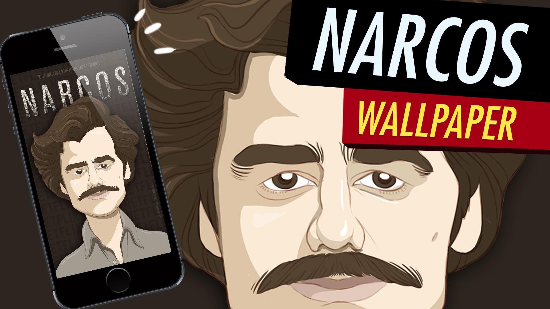 Pablo Escobar, Narcos, Caricatura, Smartphone, Illustrazione, Full HD, sfondo desktop