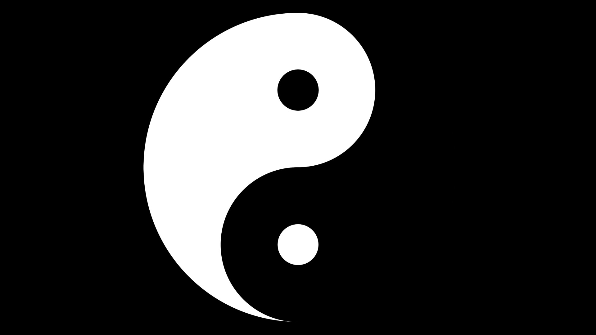 Yin e yang, Bianco e nero, Minimalista, Full HD 1080p, sfondo desktop
