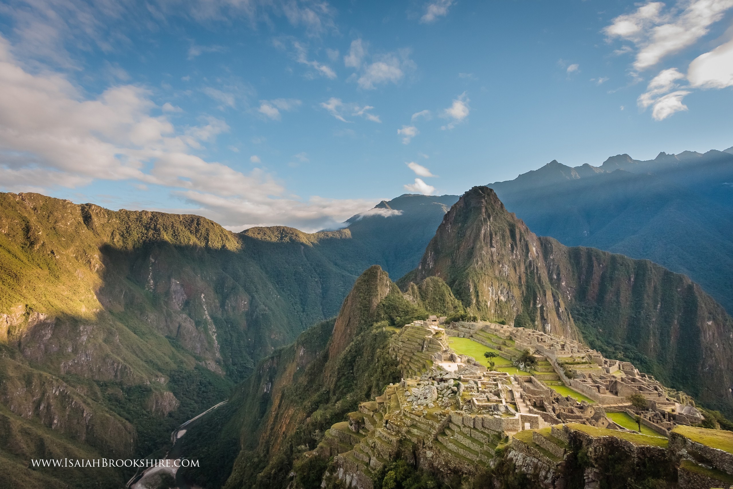 Machu Picchu, Huayna Picchu, Perù, Valle, Luce dorata, 2K, sfondo per PC