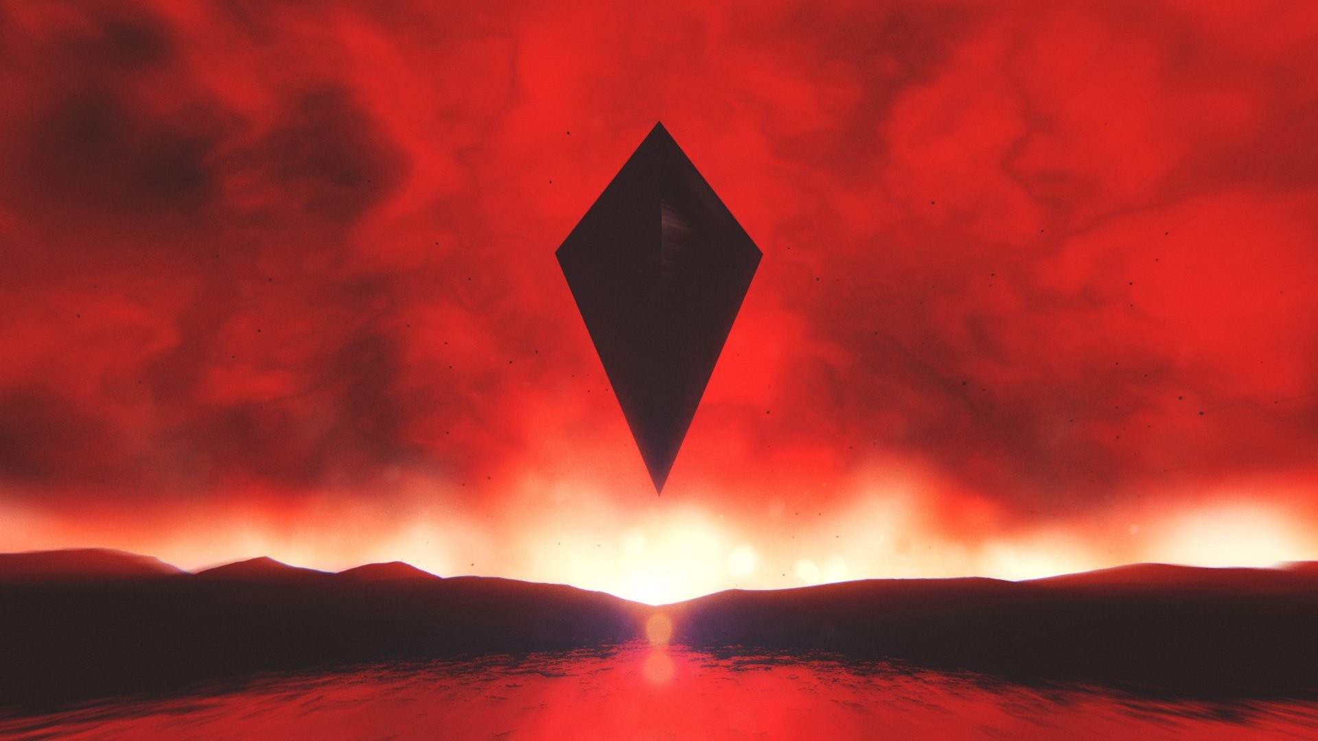No Man's Sky, Atlas, Cielo rosso, Full HD, wallpaper per PC
